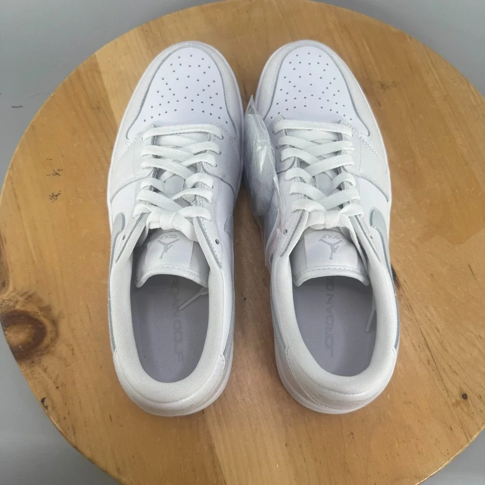 Nike Air Jordan 1 Low G Mens Size 12 Golf Shoes White Gum Platinum Spikeless NEW